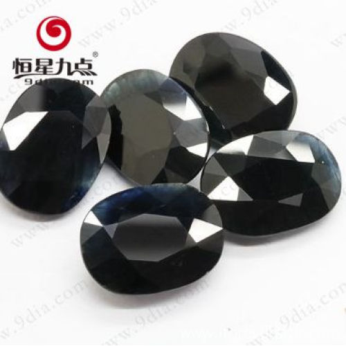 Black Sapphire Stone Natural Gemstone For Ring